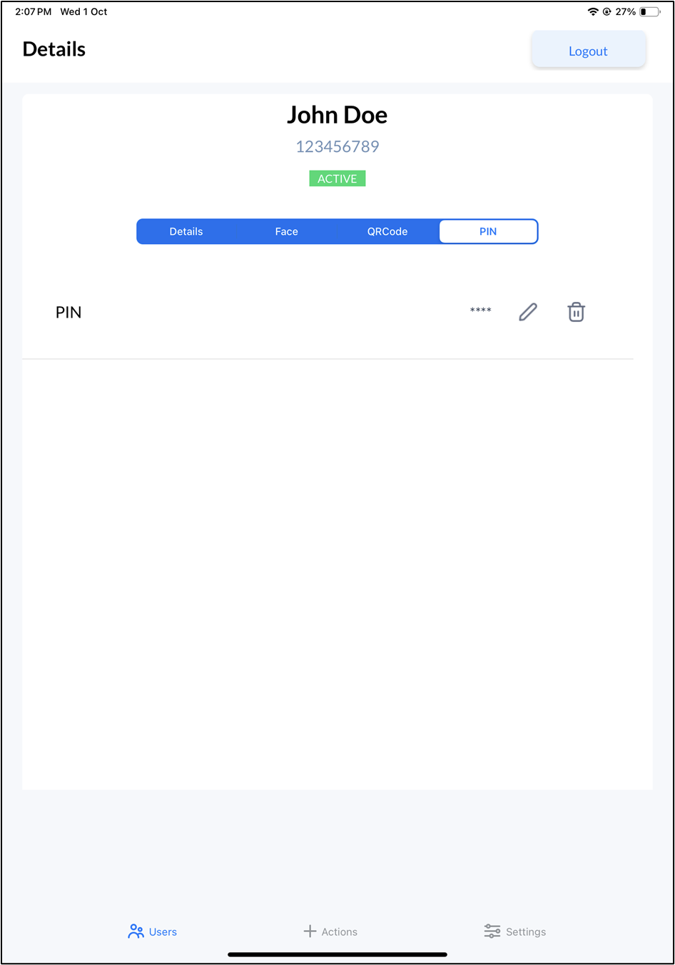 Oloid Verify: Add PIN - screenshot 8
