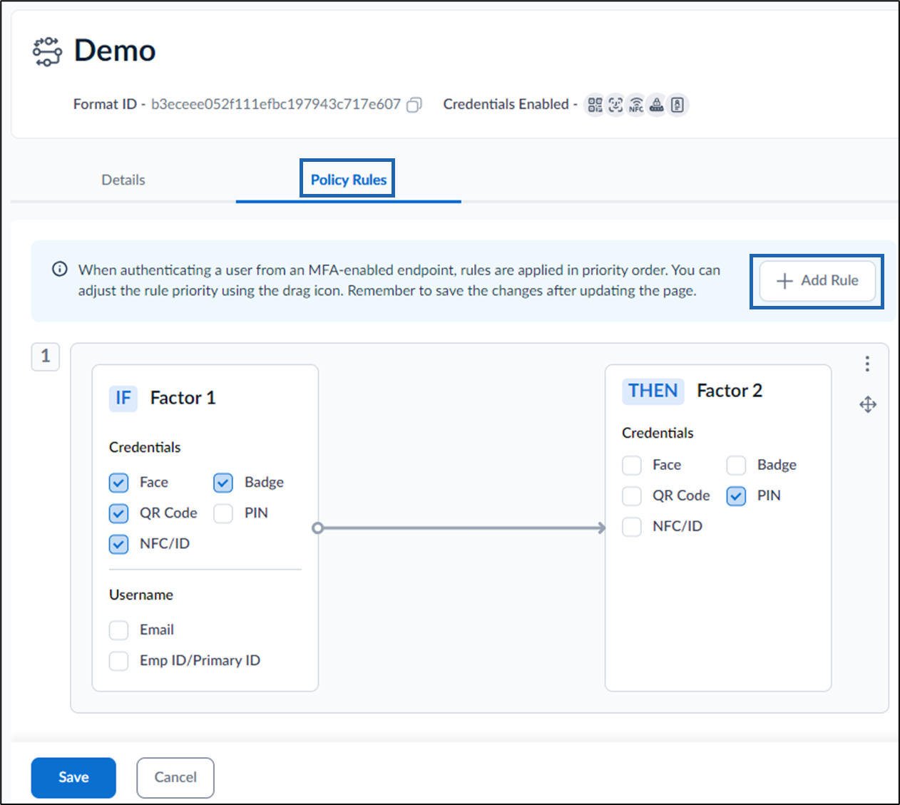 How to add Policy Rules for factor... - screenshot 2