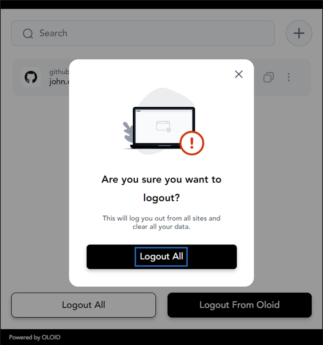 How to log out of Chrome Vault - screenshot 3