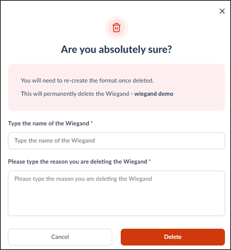 How to delete Wiegand Access - screenshot 4