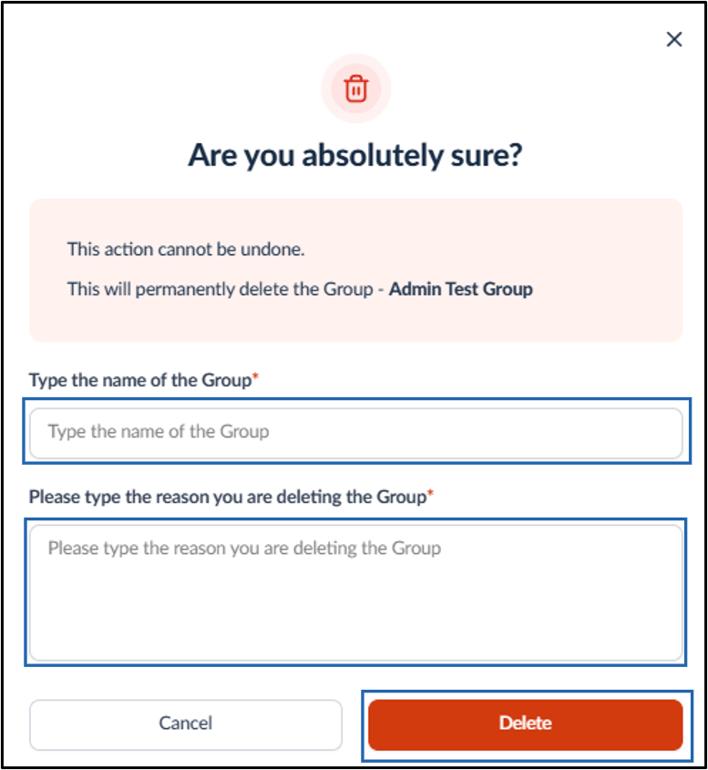 How to Delete a Group - screenshot 4