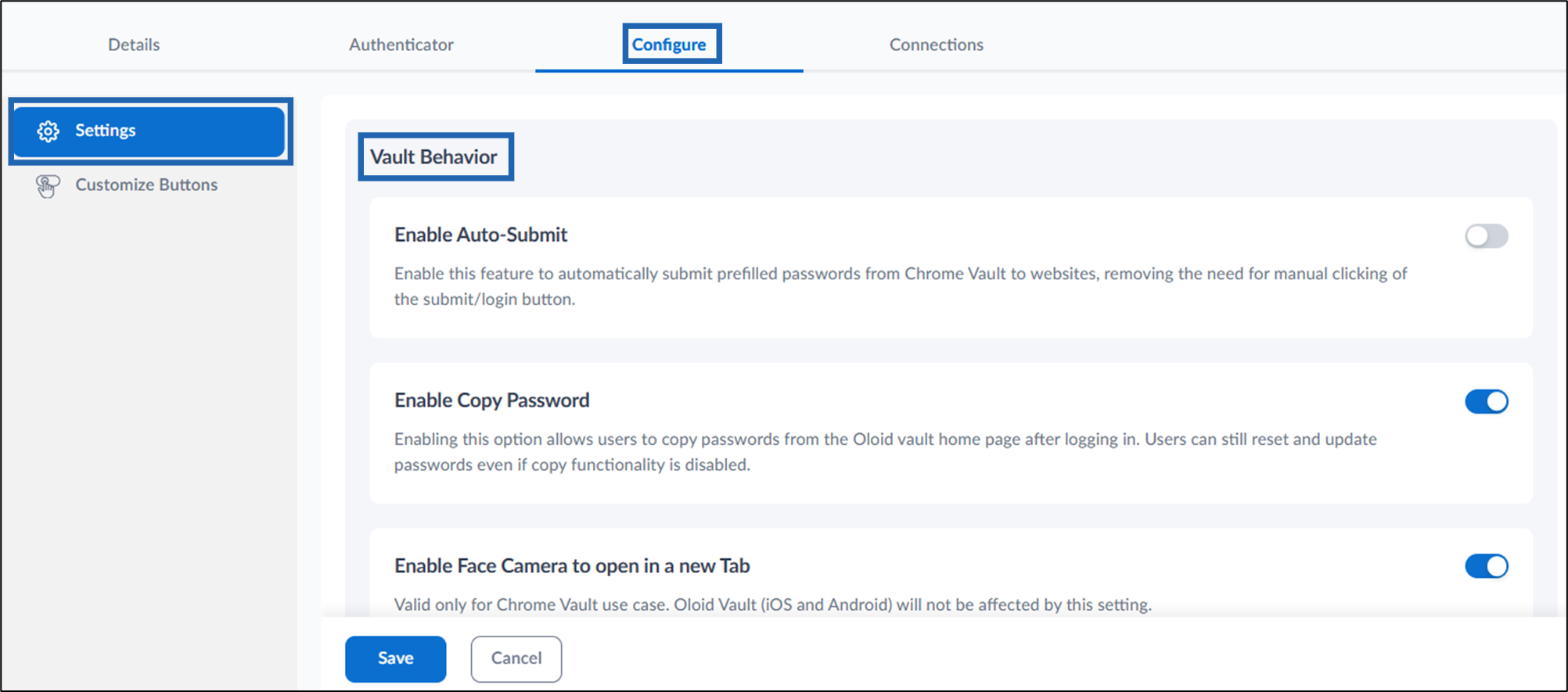 How to create and configure Oloid Vault... - screenshot 9