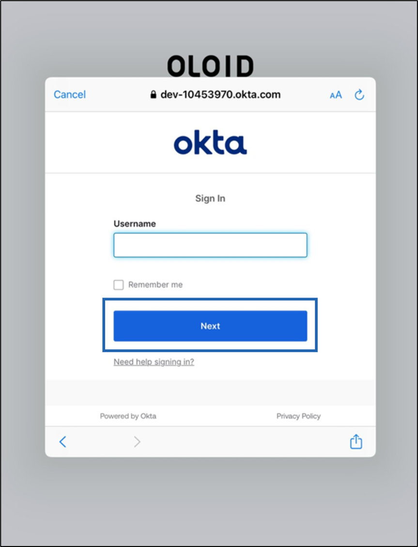Login using Okta SSO - screenshot 4