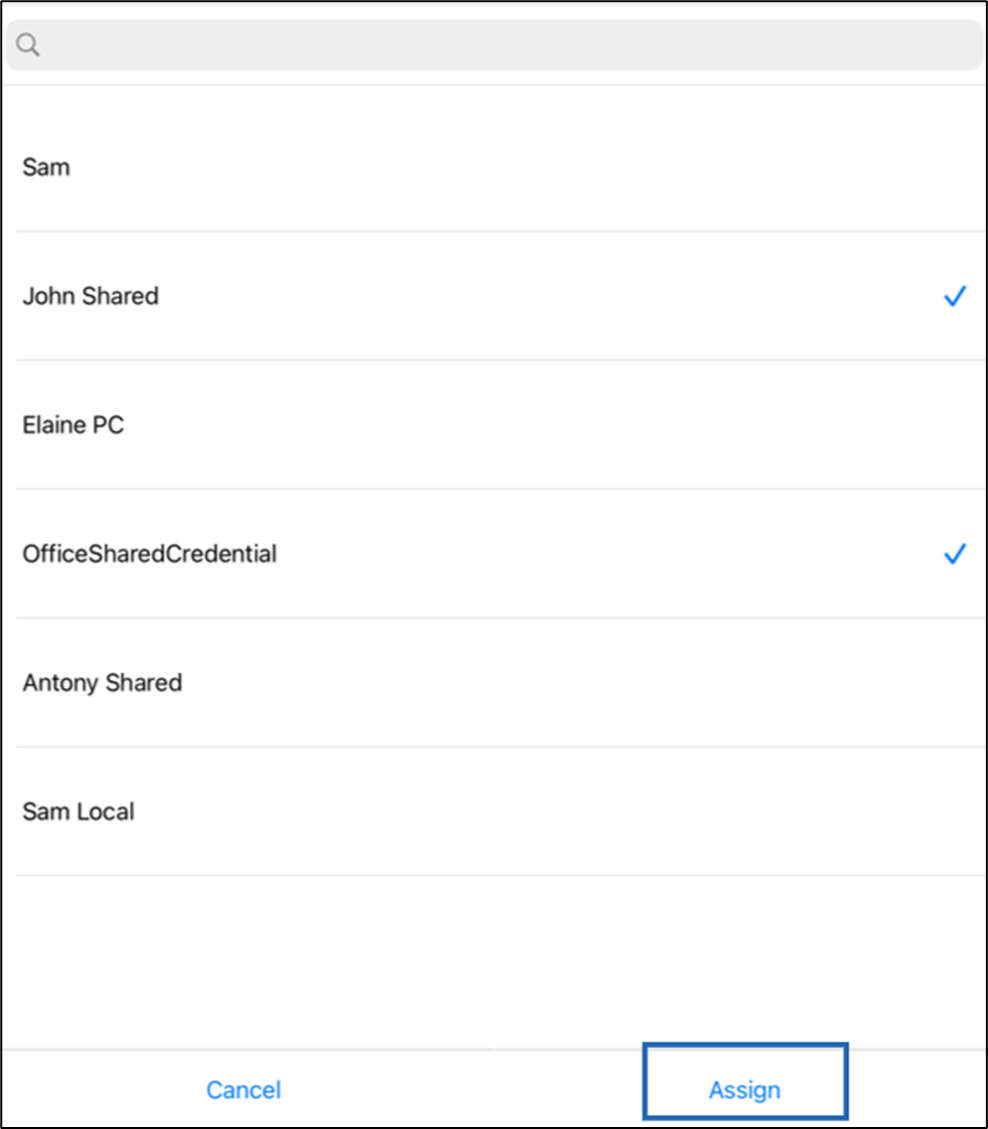 How to add Shared Credential to an User... - screenshot 3
