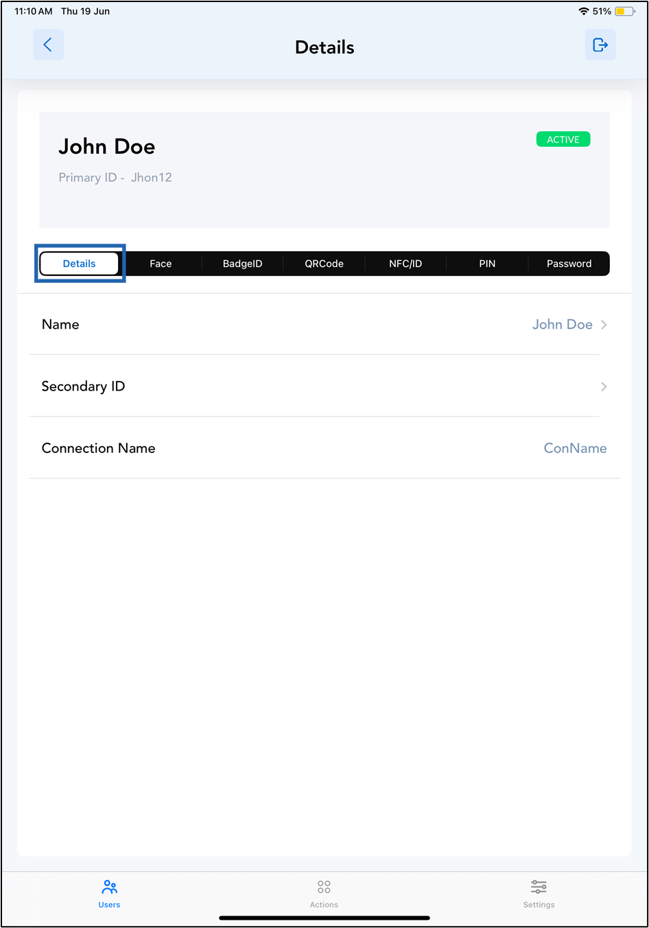View user details - screenshot 6