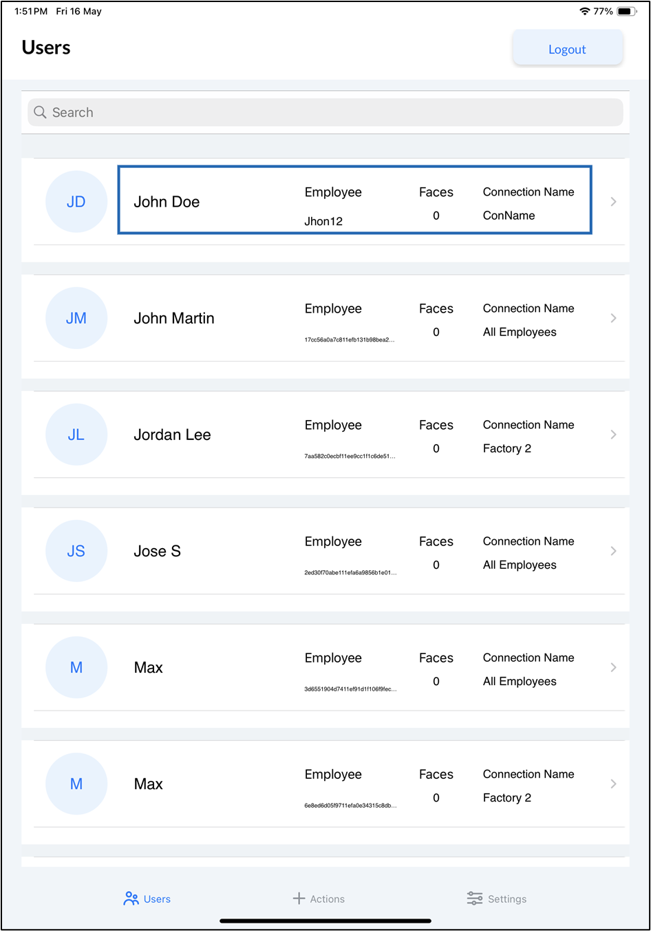 View User details - screenshot 2