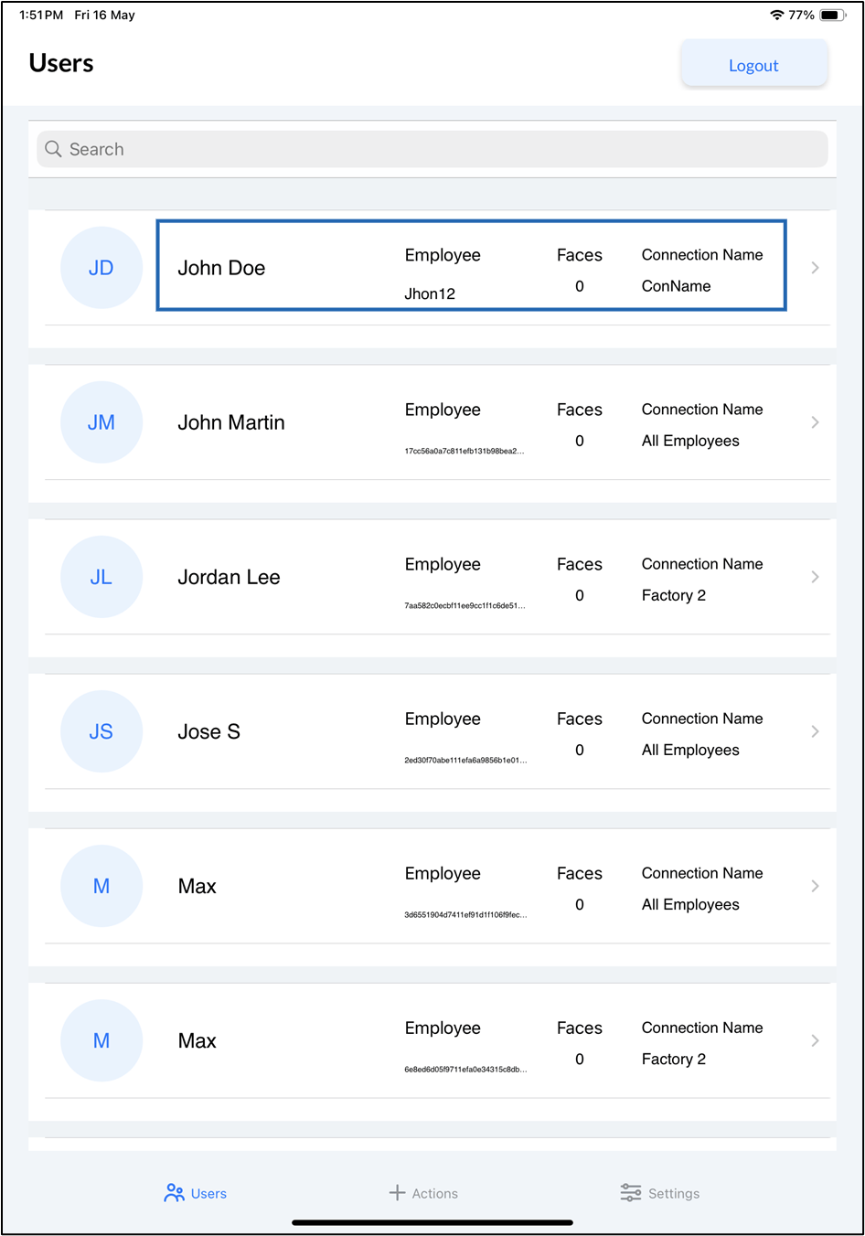 View User details - screenshot 2