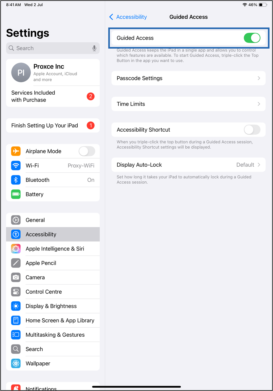 Set up iPad in Guided Access Mode - screenshot 2