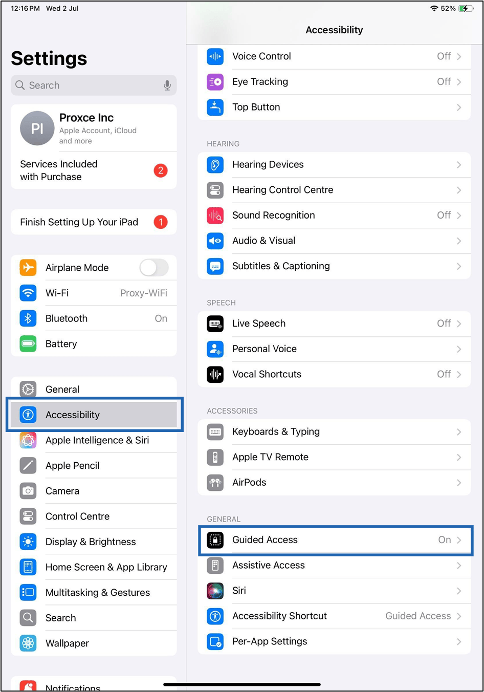 Set up iPad in Guided Access Mode - screenshot 1