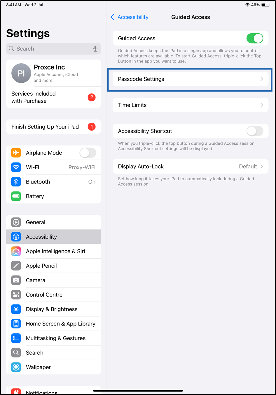 Set up iPad in Guided Access Mode - screenshot 3
