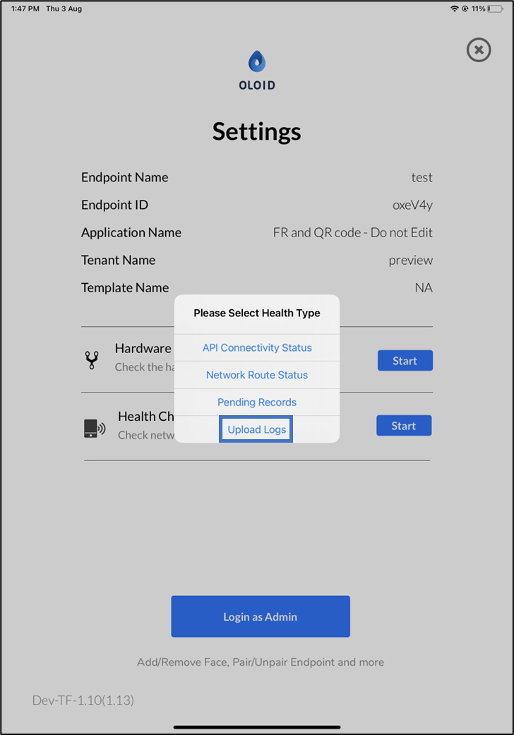 Set up sharing logs with the app... - screenshot 4