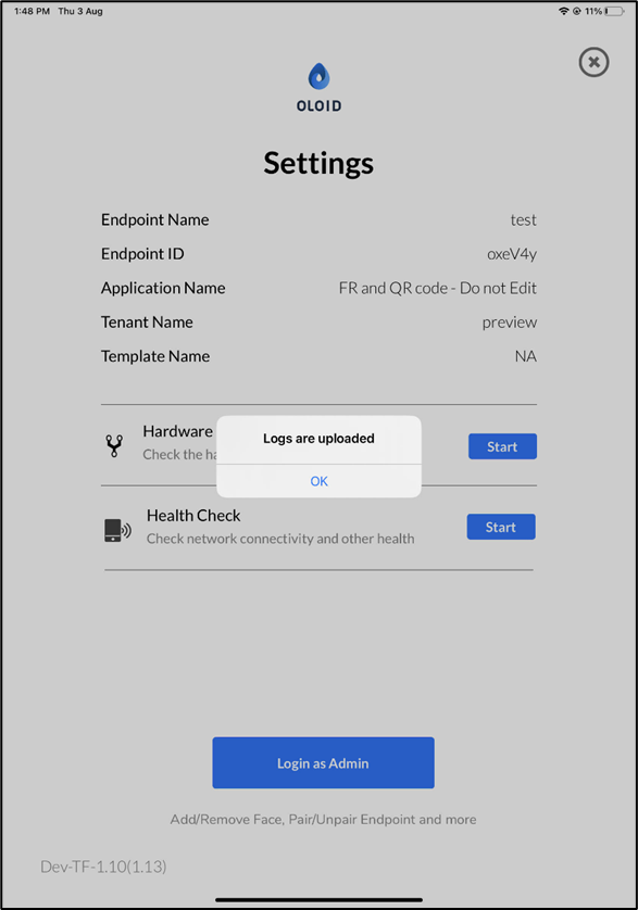 Set up sharing logs with the app... - screenshot 7