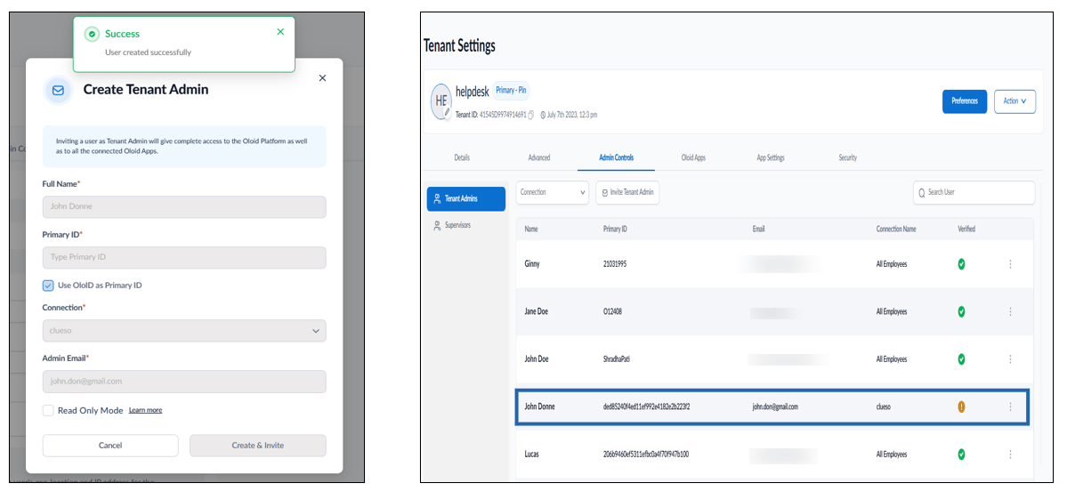 How to add and invite a Tenant Admin - screenshot 7