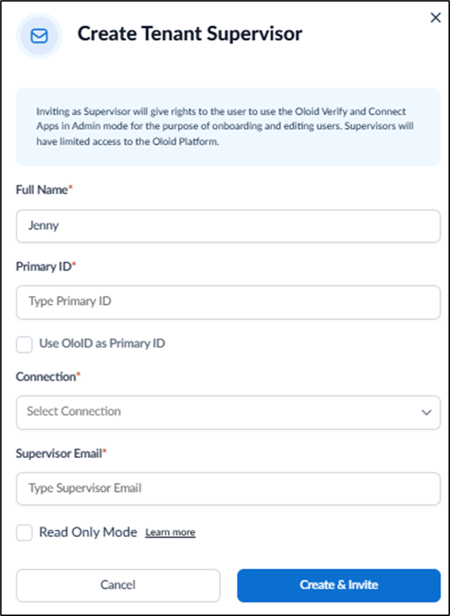 How to add and invite a Supervisor - screenshot 7