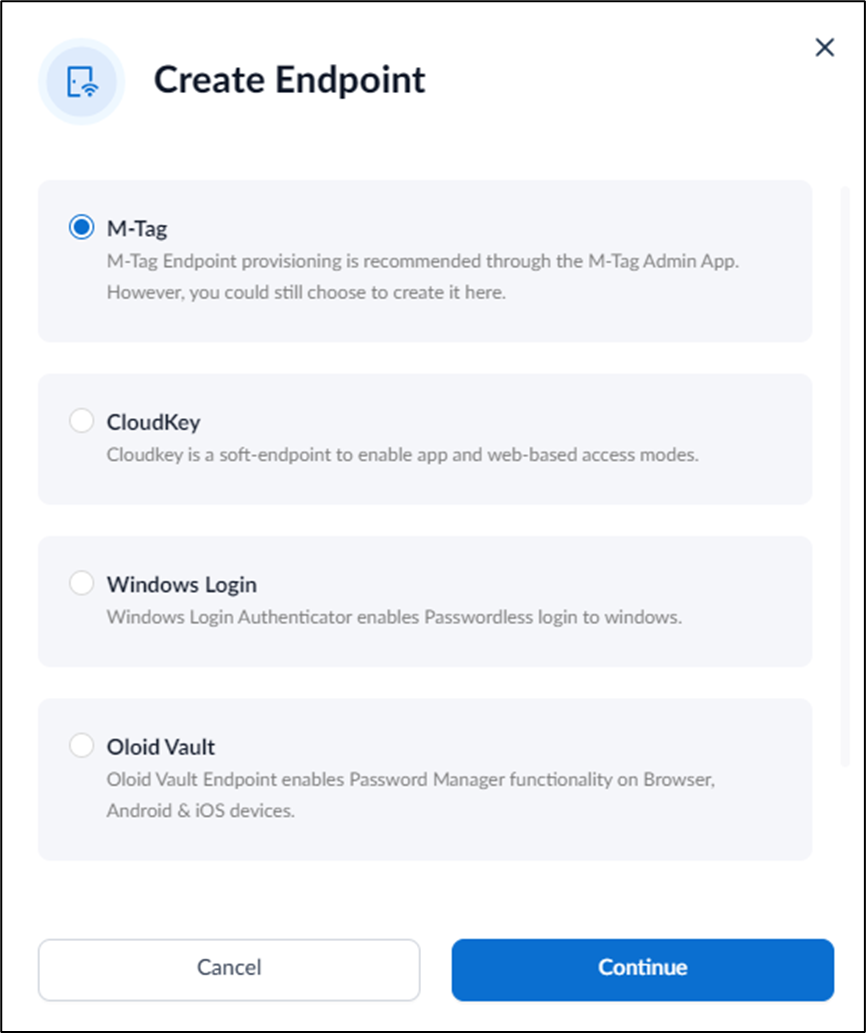 How to add a M-Tag endpoint - screenshot 2