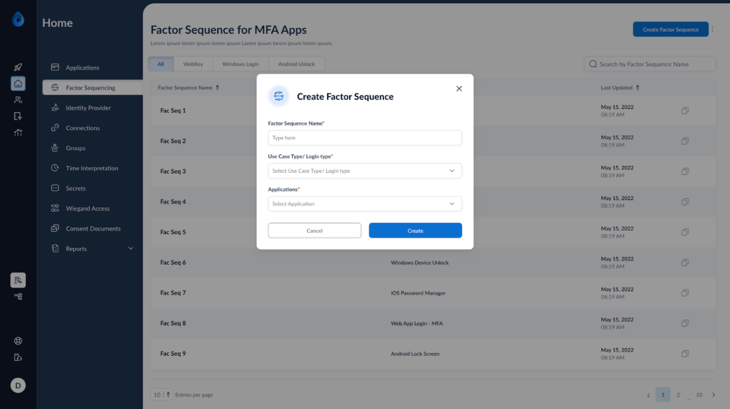 Factor Sequence for MFA Applications - screenshot 2