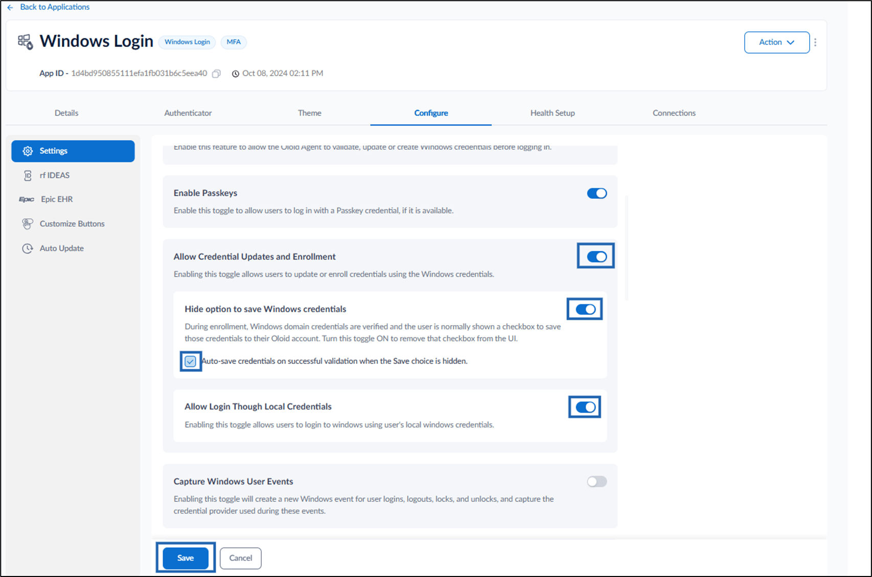 How to enable Credential Updates and... - screenshot 4