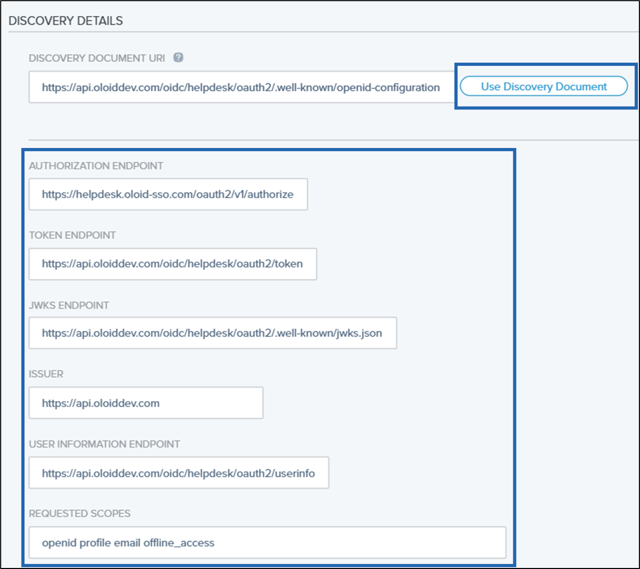 Integrating Oloid tenant to your... - screenshot 11