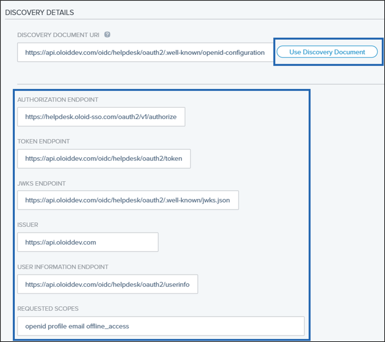 Integrating Oloid tenant to your... - screenshot 11