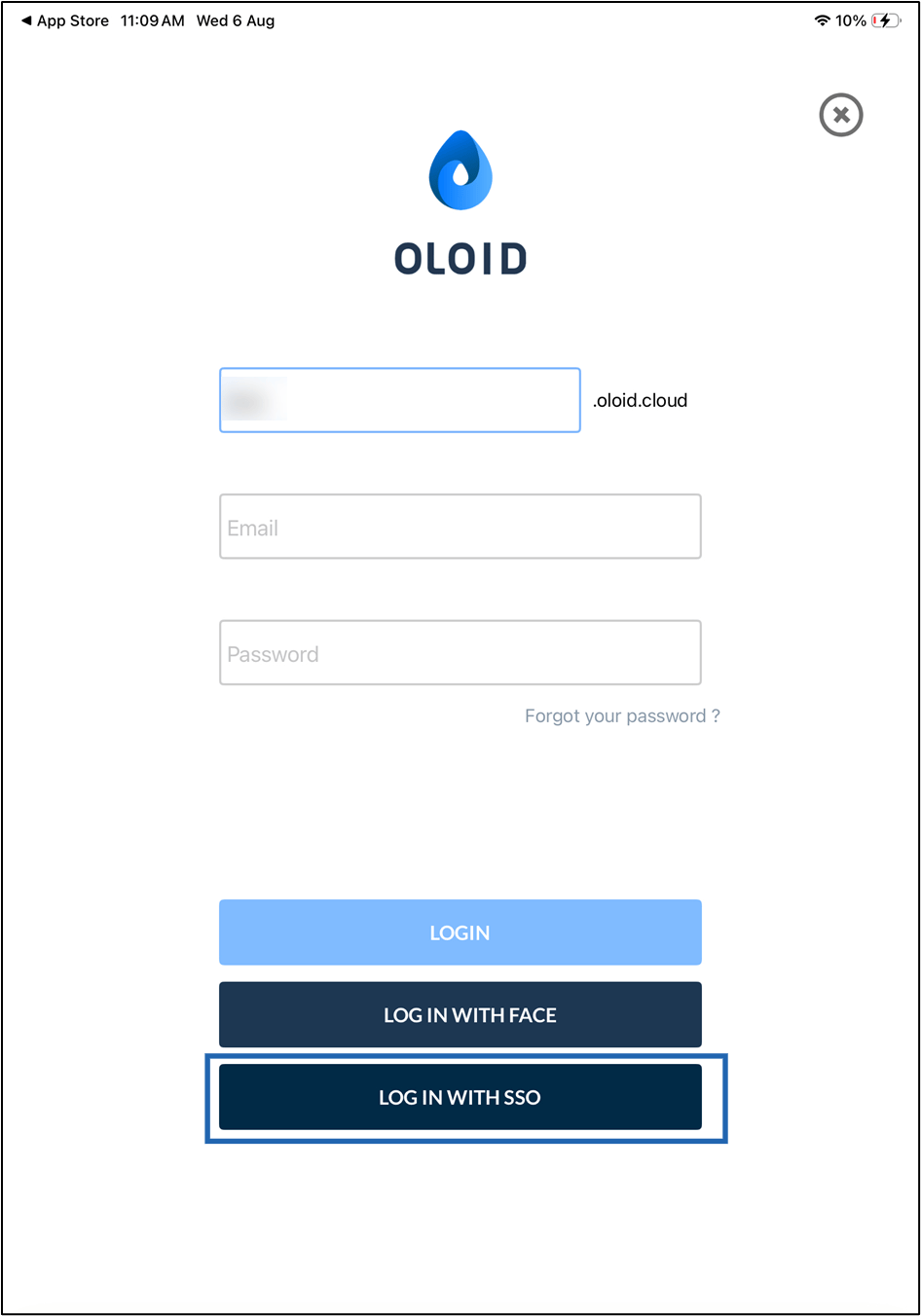 Login using Google SSO - screenshot 1