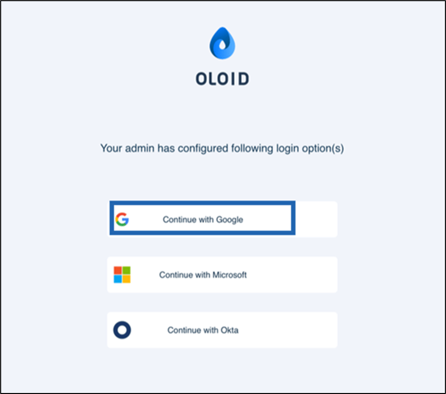 Login using Google SSO - screenshot 2