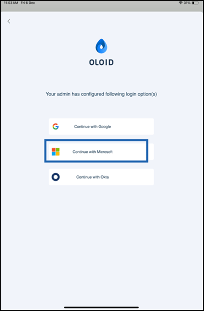 Login using Microsoft SSO - screenshot 3