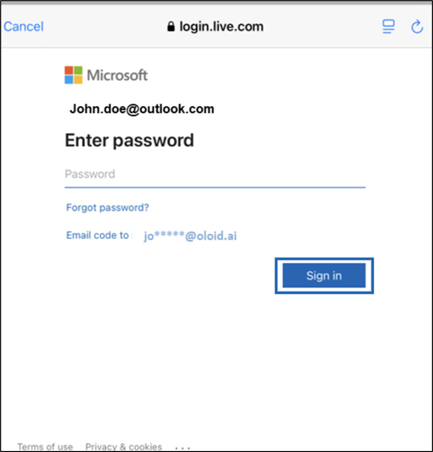 Login using Microsoft SSO - screenshot 6