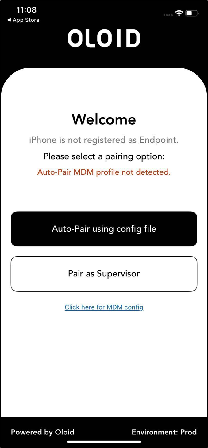 Admin Setup on iPhone - screenshot 1