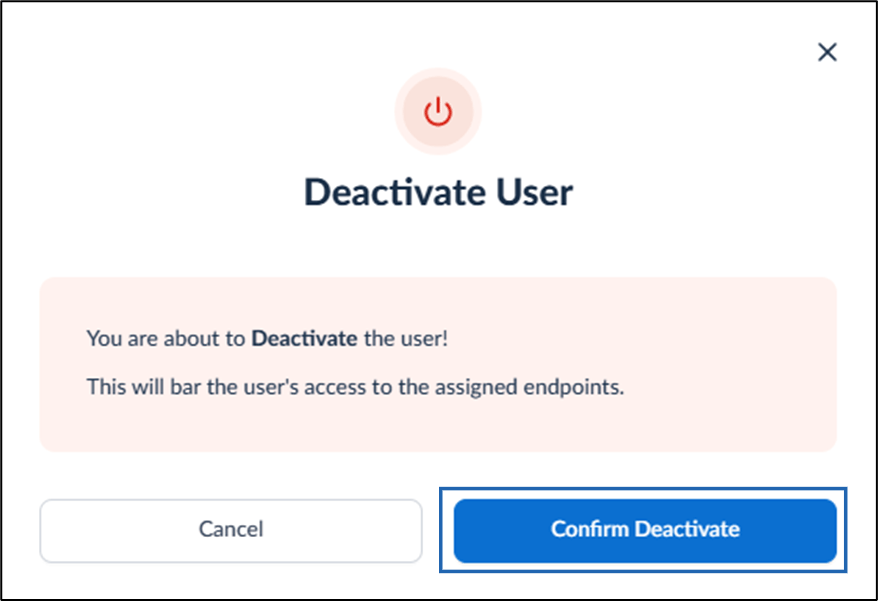 How to Deactivate user(s) for... - screenshot 4