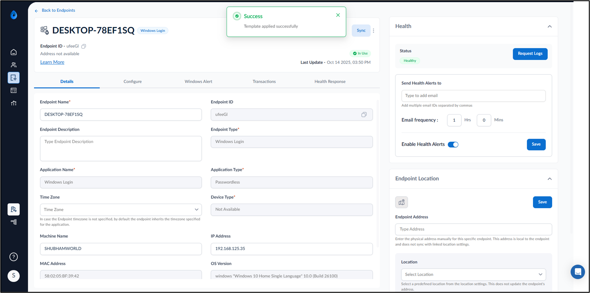How to apply Endpoint Template after... - screenshot 6