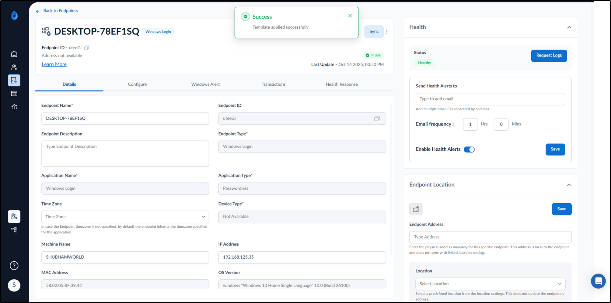 How to apply Endpoint Template after... - screenshot 6