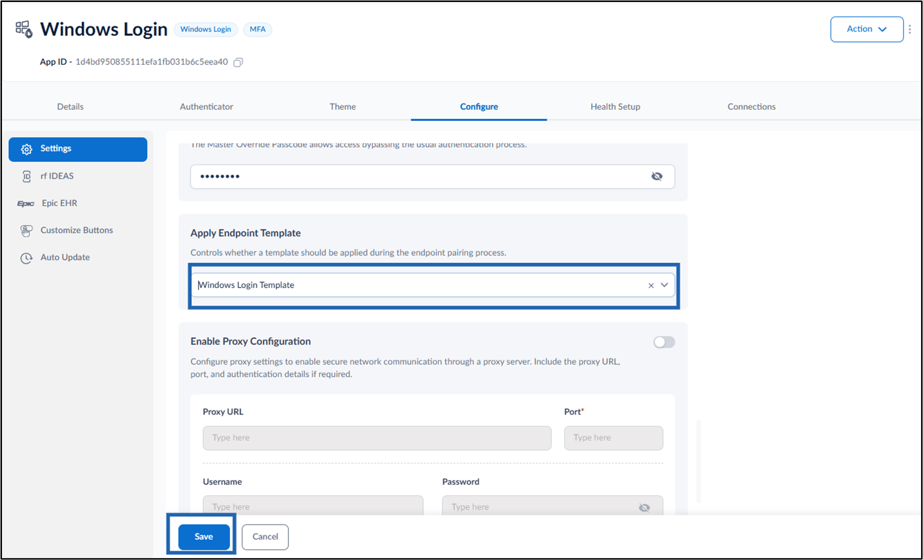 How to apply Endpoint Template during... - screenshot 2