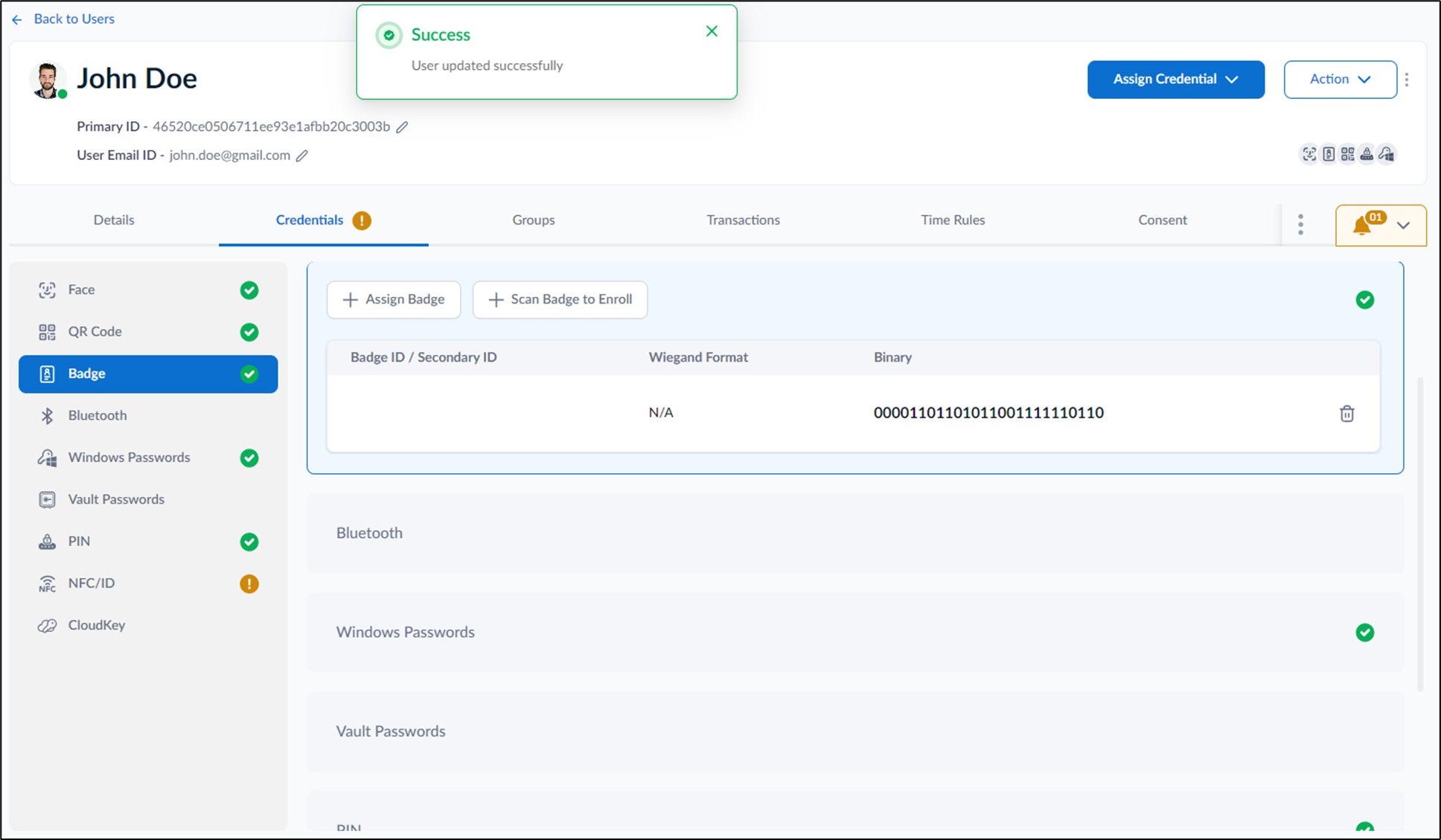 How to enroll users using badge scan in... - screenshot 3