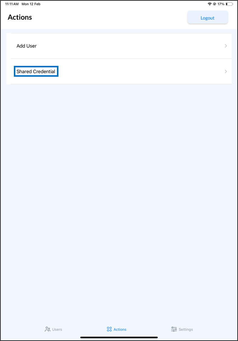 Oloid Verify: Shared Credential - screenshot 2