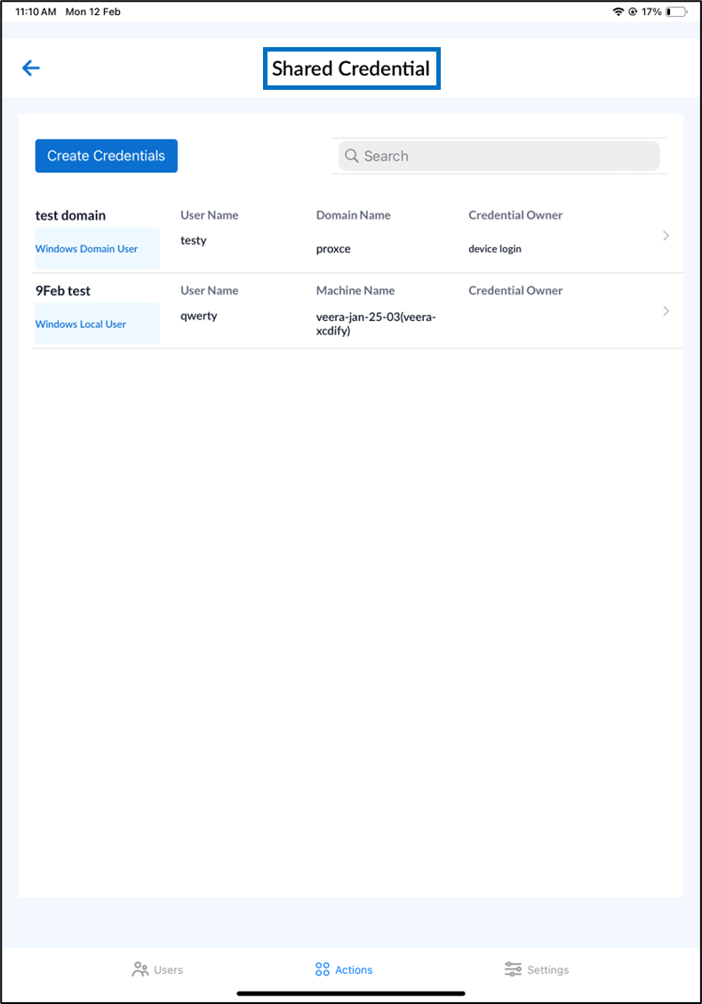 Oloid Verify: Shared Credential - screenshot 3