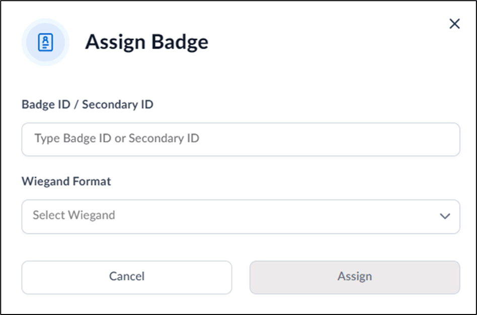 How to assign Badge ID as credential to... - screenshot 2