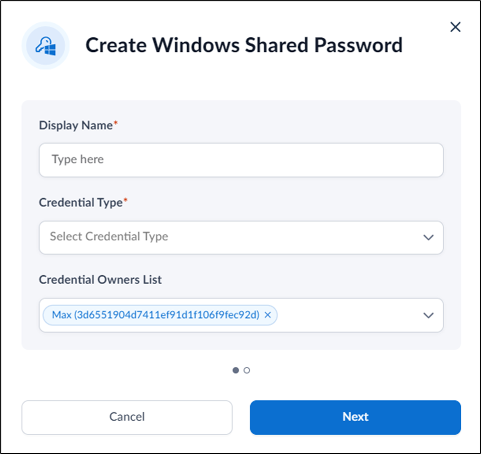 How to create shared credentials for... - screenshot 2