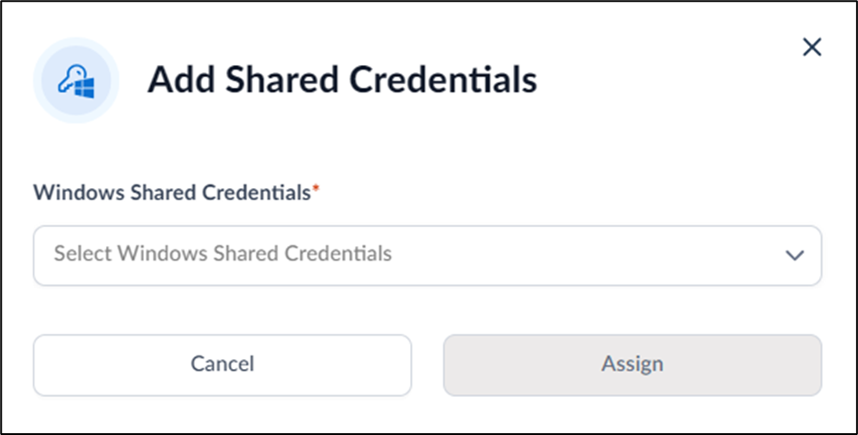 How to assign shared credential to user - screenshot 3