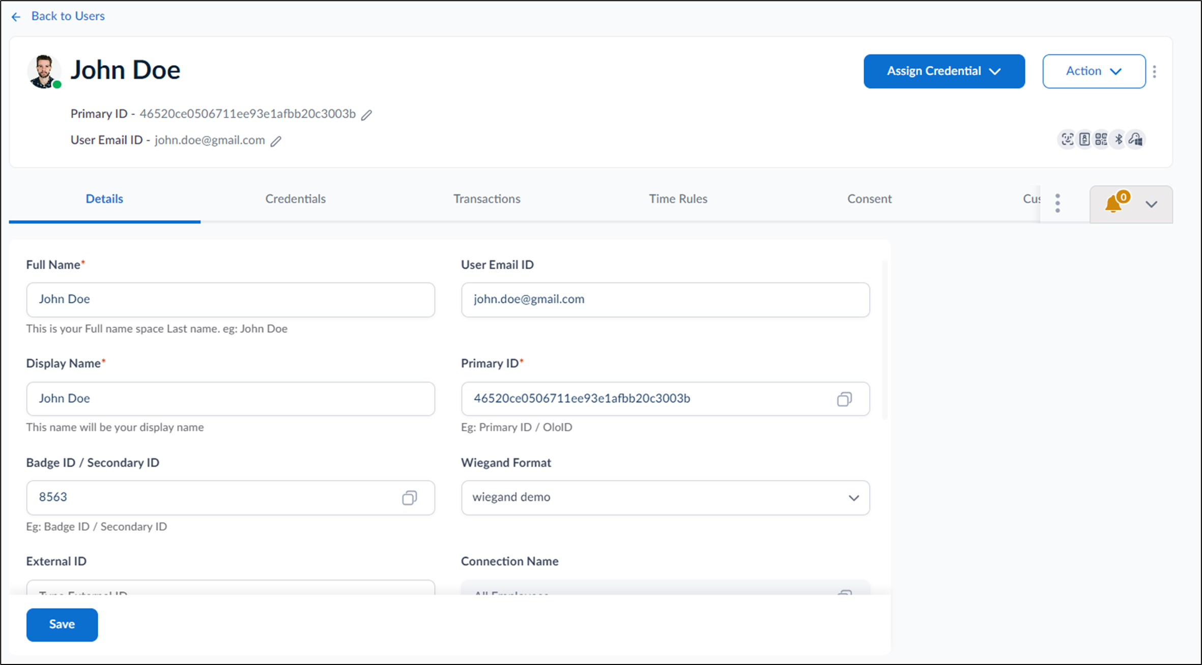 How to assign shared credential to user - screenshot 2