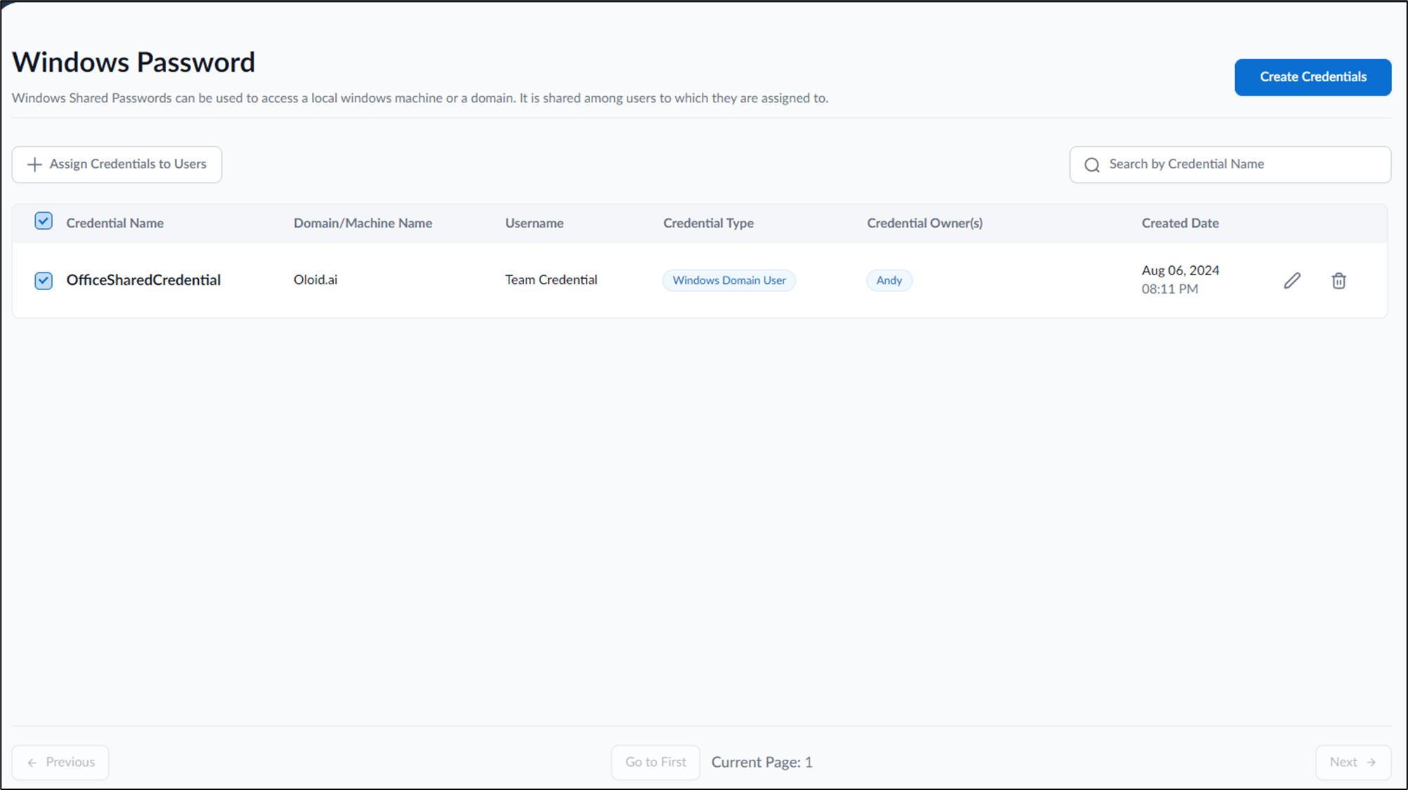 How to assign shared credential to... - screenshot 3