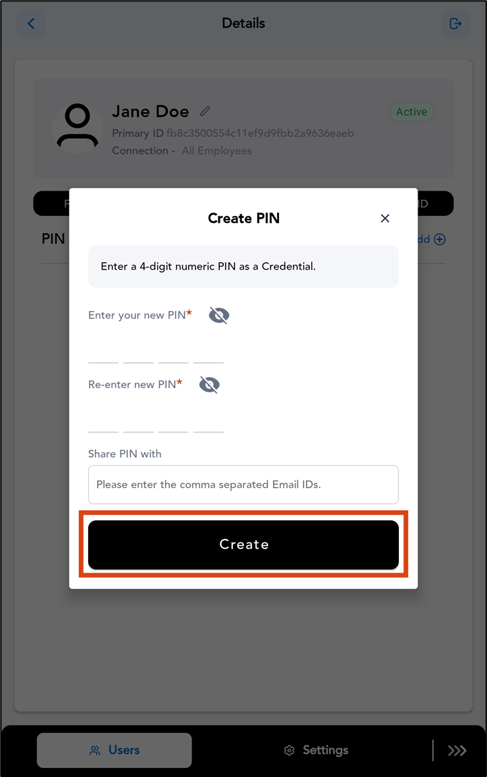 How to assign a PIN for Users in the... - screenshot 3