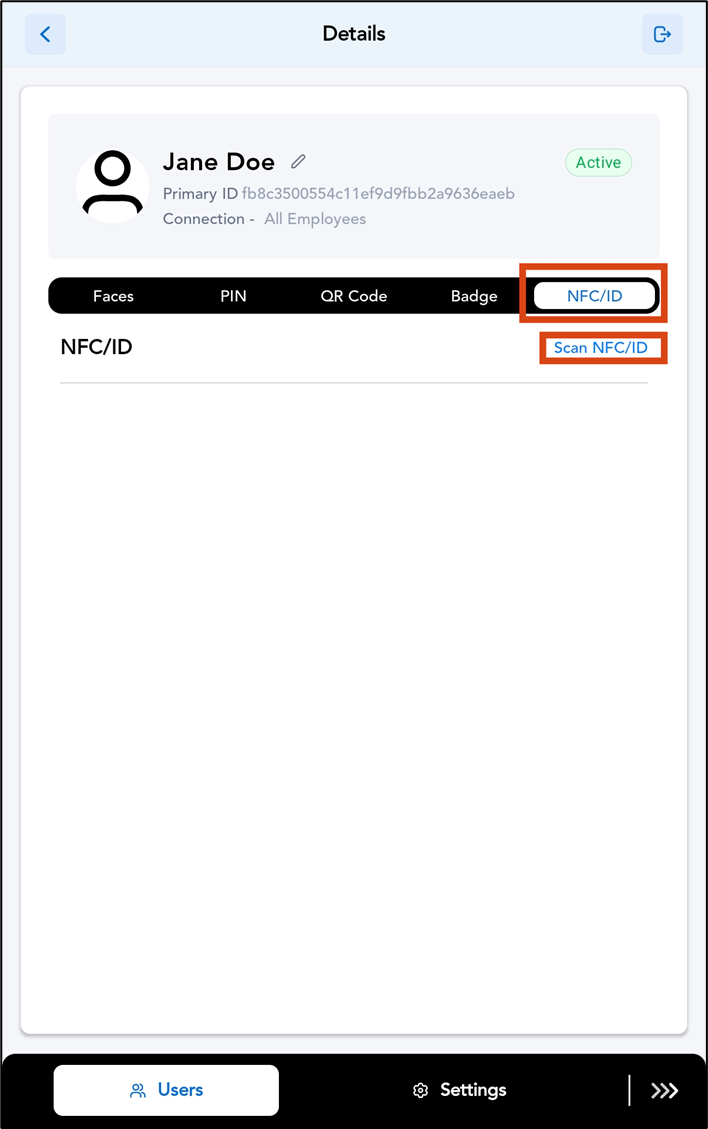 How to Assign NFC/ID for Users in the... - screenshot 2