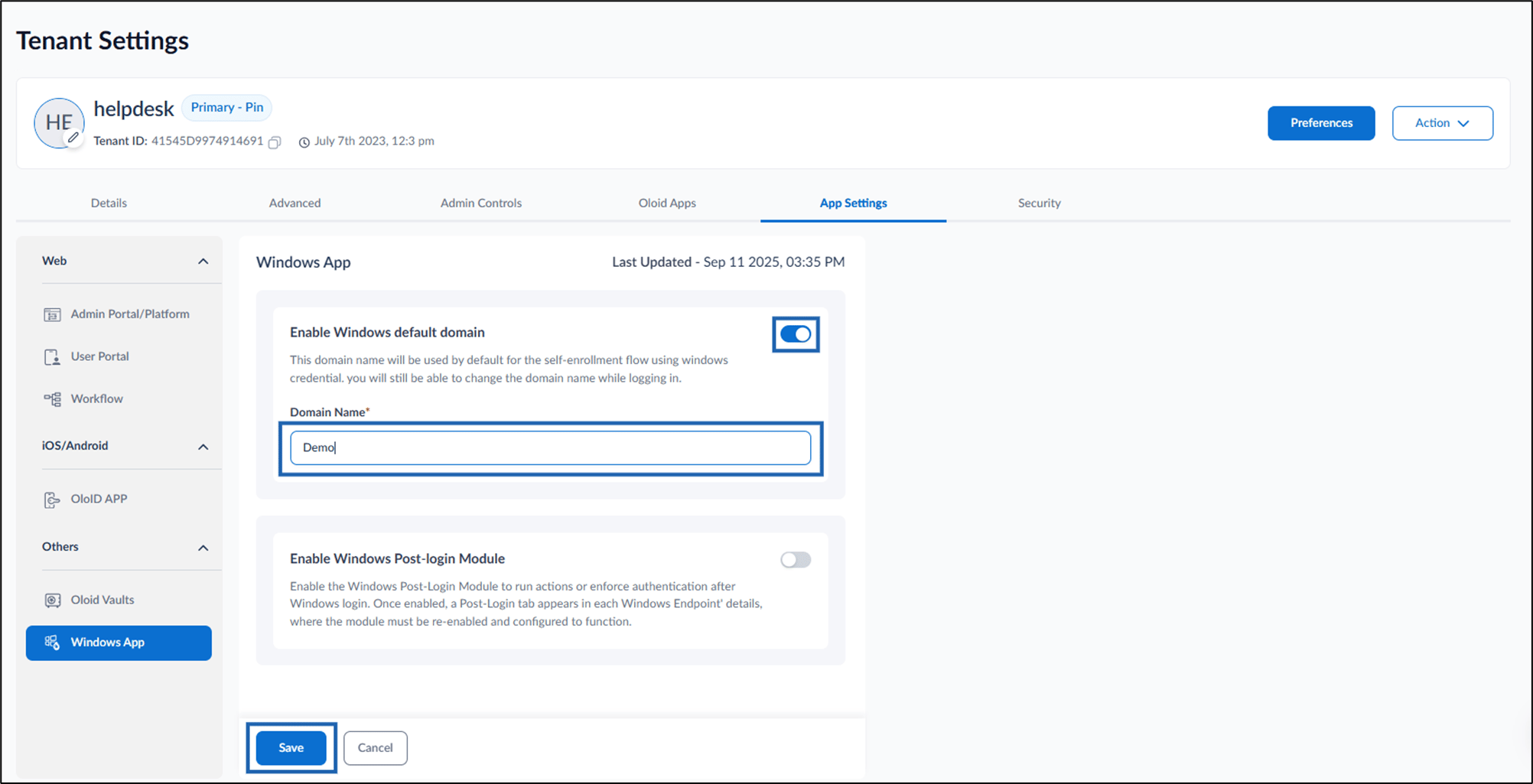 How to enable Windows Default Domain... - screenshot 4