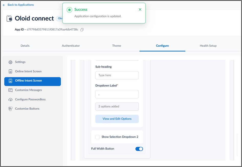 How to Configure Offline Intent Screen... - screenshot 11