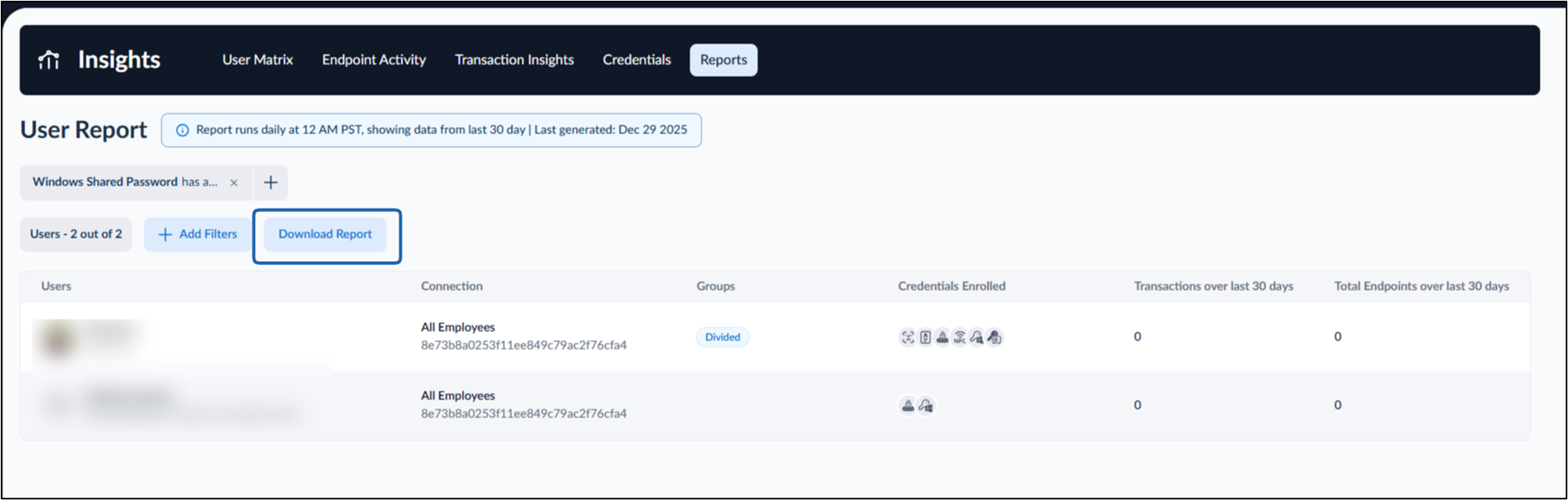 Insights Dashboard: Reports (Users... - screenshot 3