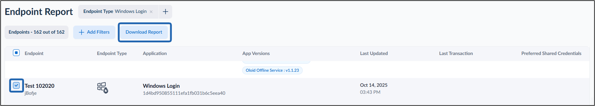 Insights Dashboard: Endpoints Report - screenshot 3
