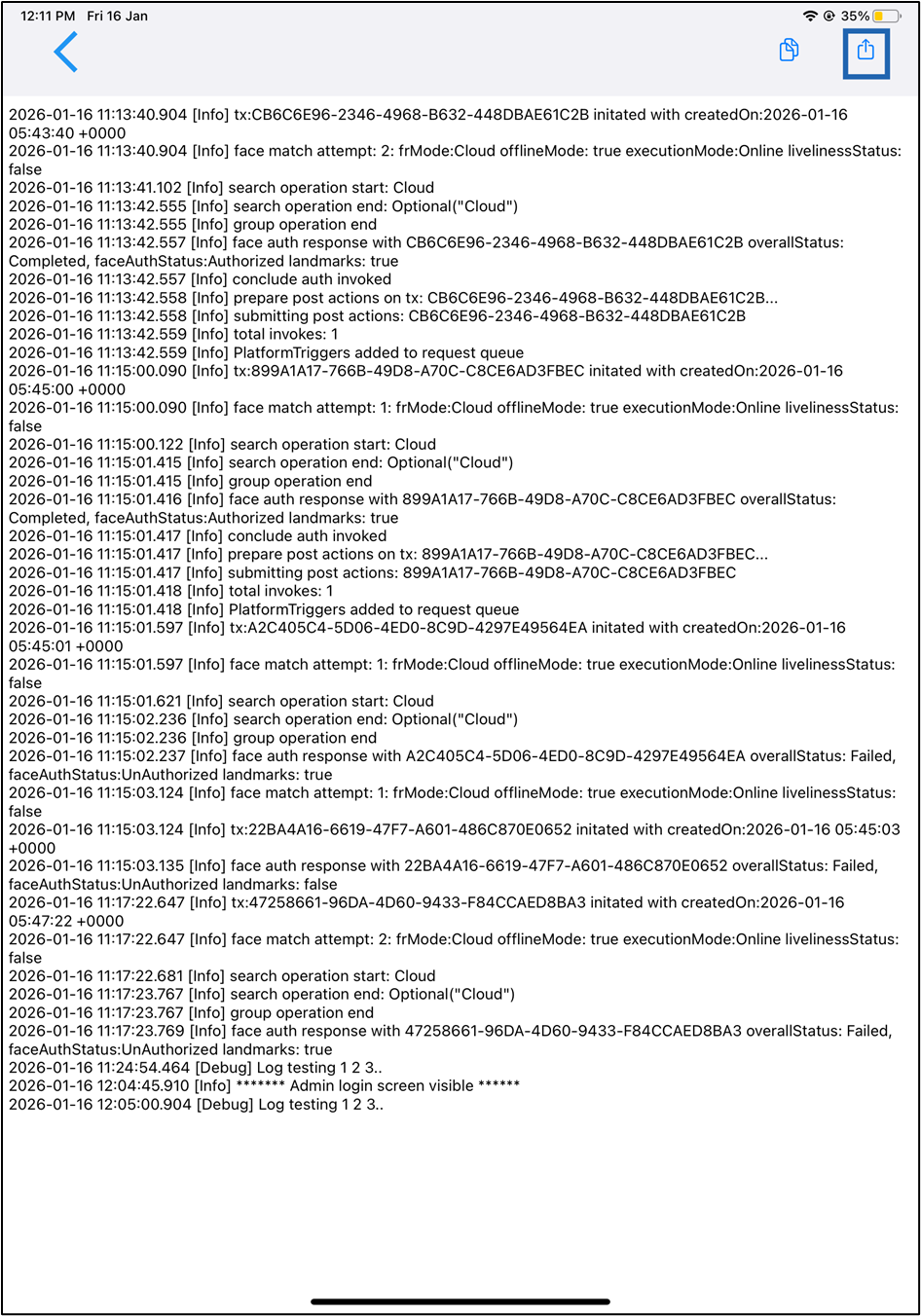 How to share Logs with App Developer - screenshot 3