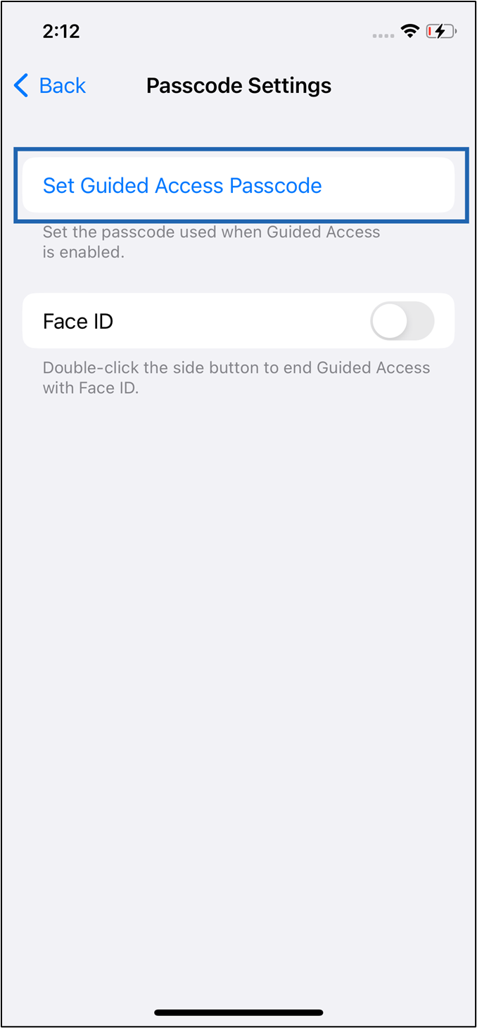 Set up iPhone in Guided Access Mode - screenshot 5