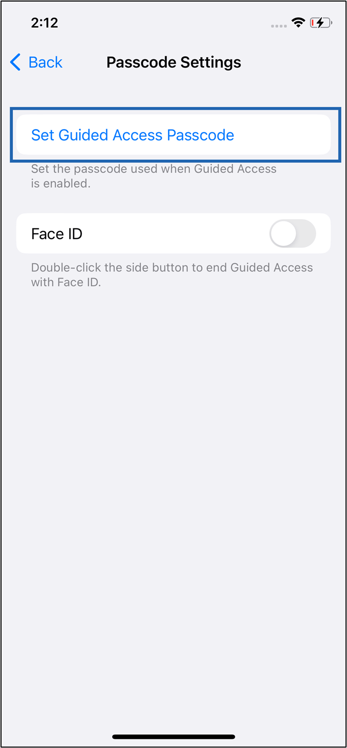 Set up iPhone in Guided Access Mode - screenshot 5