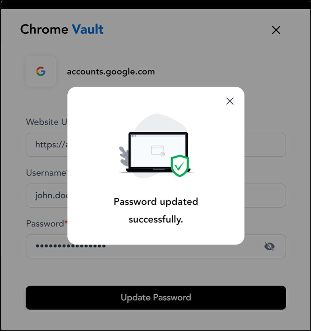 How to update password in Chrome Vault - screenshot 3